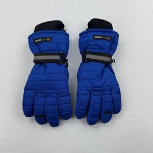 Swiss Tech Boys Waterproof Winter Gloves Blue L/XL Insulated Ski Snow